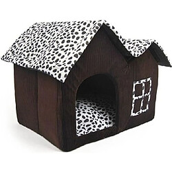 Maison Double Pièce pour Animaux chiot-chien-chat 