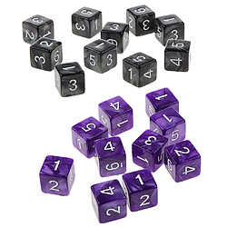 20 pièces six faces dés d6 pour jouer à d u0026 d rpg party game violet et noir