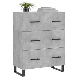 Avis Maison Chic Buffet,Meuble de Rangement,commode pour salon,Cuisine gris béton 69,5x34x90 cm bois d'ingénierie -MN23532