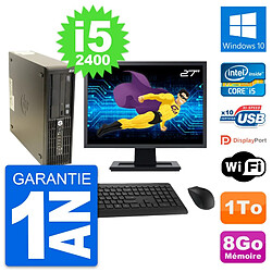 PC HP Z210 SFF Ecran 27" Intel Core i5-2400 RAM 8Go Disque 1To Windows 10 Wifi - Occasion