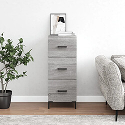 Maison Chic Buffet,Meuble de Rangement,commode pour salon,Cuisine Sonoma gris 34,5x34x90 cm Bois d'ingénierie -MN32117