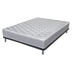 Ebac Matelas + sommier 140x190 Madere - Soutien ferme - Sommier démonté - Made in France 