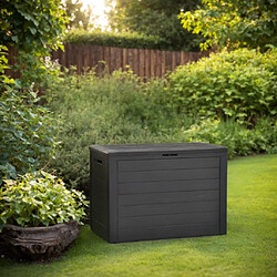 vidaXL Boîte de rangement de jardin Anthracite 78x44x55 cm 