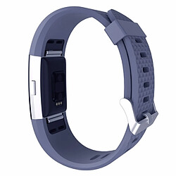 Wewoo Bracelet bleu foncé pour Montre Fitbit Charger 2 Diamond Texture TPU, pleine longueur: 23cm pas cher