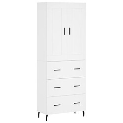 Maison Chic Buffet,Meuble de Rangement,commode pour salon,Cuisine Blanc 69,5x34x180 cm Bois d'ingénierie -MN65530