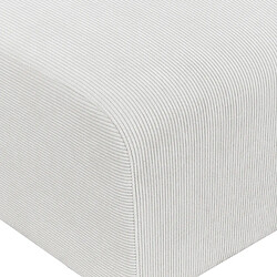 Acheter Beliani Ottoman en velours côtelé blanc 75 x 74 cm FALSTERBO