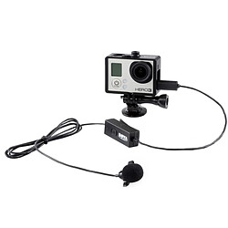 Wewoo Pour GoPro HERO4 / 3 noir + / 3 BY-GM10 Micro 5 Broches Omni-directional Audio Lavalier Microphone à Condensateur avec Pince à Cravate 