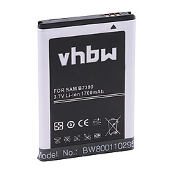 vhbw Li-Ion Batterie 1700mAh (3.7V) pour téléphone, smartphone Samsung B7330 Omnia Pro, B7620 Giorgio Armani, CH-R720 comme EB504465VU, CPLD-69. 