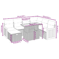 Avis vidaXL Salon de jardin 8 pcs avec coussins noir résine tressée