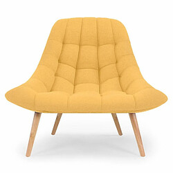 Paris Prix Fauteuil Scandinave en Tissu Johan 102cm Jaune