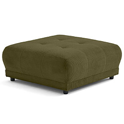 Lisa Design Amadora - pouf en velours côtelé Amadora - pouf en velours côtelé - Vert Kaki