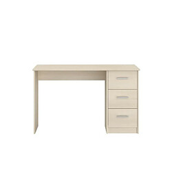 PARISOT ESSENTIELLE Bureau 3 tiroirs - Decor acacia clair - L 121,2 x P 74,3 x H 55 cm