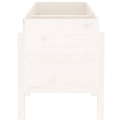 Acheter Maison Chic Jardinière,Lit surélevé de jardin - Bac à fleurs - pot de fleur blanc 121x50x57 cm bois de pin massif -GKD67712