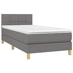 Avis Sommier à lattes et LED,Cadre à lattes de lit avec matelas pour Adulte Gris foncé 80x200cm -MN72102