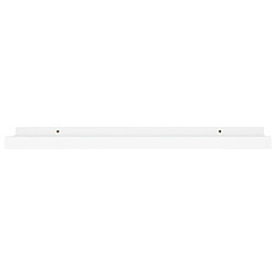 Avis vidaXL Étagères à rebord pour cadre photo 2 pcs Blanc 60x9x3 cm MDF