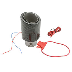 Embout De Silencieux De Tuyau D'échappement Universel En Fibre De Carbone Pour Voiture, Lumière Rouge 01