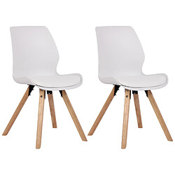 Non Lot de 2 chaises Luna en plastique 