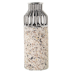 Vase Alexandra House Living Argenté Granite Céramique 12 x 12 x 32 cm