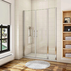 Aica Sanitaire Porte de douche 110x187cm en verre securit anticalcaire 6mm