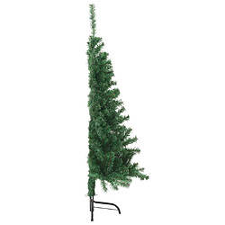 Avis vidaXL Sapin de Noël artificiel moitié avec support vert 120 cm PVC