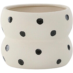 Venture Home Cache pot Dapne 16*16*13cm blanc et noir. Cache pot Dapne 16*16*13cm blanc et noir