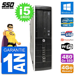 PC HP Compaq Pro 6300 SFF Intel i5-2400 RAM 4Go SSD 480Go Windows 10 Wifi - Occasion