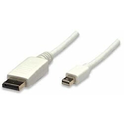 Arte Video Manhattan DisplayPort et mini DisplayPort Mini DP à DP 2 m blanc Weiß