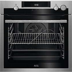 AEG BSE577121M Four 75L 240V 3380W Multifunción Pyrolyse Rotatif Minuterie Numérique Gris