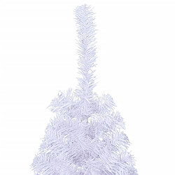 Acheter vidaXL Sapin de Noël artificiel moitié avec support blanc 150 cm PVC