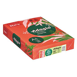 Ramette papier couleur Rey Adagio couleurs intenses A4 80 gr - 500 feuilles - rouge vif