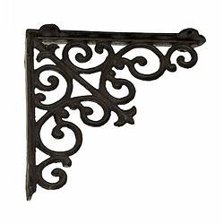 L'Héritier Du Temps Equerre Credence Etagere Potence Murale Suspension en Fonte Marron Support 3x14,50x14,50cm 