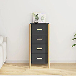 Maison Chic Buffet,Meuble de Rangement,commode pour salon,Cuisine Noir 42x38x90 cm Bois d'ingénierie -MN74870