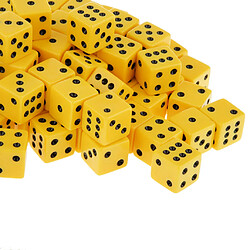 100 X 16mm Opaques Six Spots Face Jeux Rpg Dés Jaune