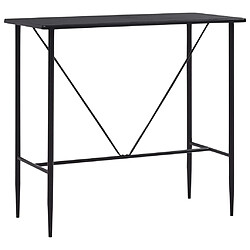 vidaXL Table de bar Noir 120x60x110 cm MDF 