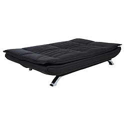 Acheter BELONG Drake - Canapé convertible en Simili Noir - 2 places - Pieds Chromés