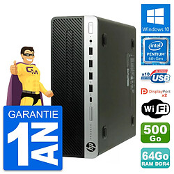 PC HP ProDesk 600 G3 SFF Intel G4400 RAM 64Go Disque Dur 500Go Windows 10 Wifi · Occasion 