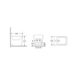 Karag Bidet à poser DOUA 52,5x35,5x41 cm