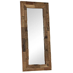 vidaXL Miroir Bois de récupération massif 50 x 110 cm