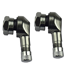 Acheter 2 Paire de Tige de Valves Pneumatiques de Roue de Moto en Alliage d'aluminium 90° 17 mm Verte et Gris