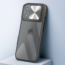 Avis Avizar Coque pour iPhone 16 Bi-matière Cache Caméra Coulissant Compatible QI Noir