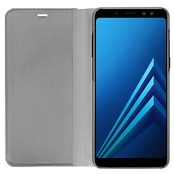 Avis Avizar Étui Galaxy A8 Housse folio Miroir coque rigide clapet fonction support - Argent