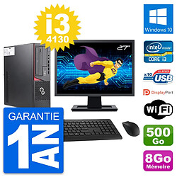 PC Fujitsu E720 DT Ecran 27" Intel i3-4130 RAM 8Go Disque 500Go Windows 10 Wifi - Occasion