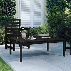 vidaXL Table de jardin noir 121x82,5x45 cm bois massif de pin