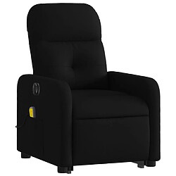 Avis Maison Chic Fauteuil Relax pour salon, Fauteuil inclinable de massage électrique Noir Tissu -GKD99953