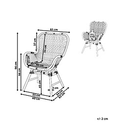 Avis Beliani Chaise de salle à manger Rotin Naturel TOGO