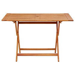 vidaXL Table pliable de jardin 120x70x75 cm bois d'eucalyptus solide