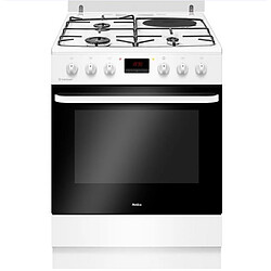 Cuisinière mixte a 77l 4 feux blanc - acm7035vb - AMICA