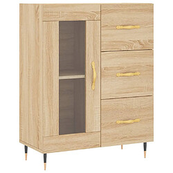 Maison Chic Buffet,Meuble de Rangement,commode pour salon,Cuisine chêne sonoma 69,5x34x90 cm bois d'ingénierie -MN17656