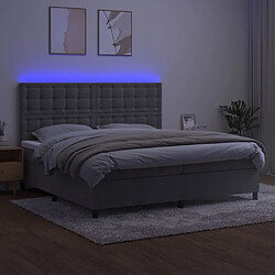 Acheter Sommier à lattes,Cadre à lattes de lit pour Adulte matelas et LED Gris clair 200x200 cm -MN66032