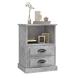 Acheter Maison Chic Lot de 2 Tables de chevet,Table de nuit,Table d'appoint pour salon gris béton 43x36x60 cm -MN53392